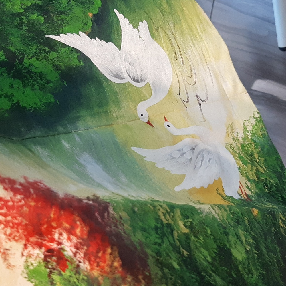 Handpainted By Me Scenic Print Yellow Dress - Picture 11 of 14